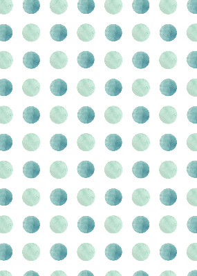 Modern roller blind Turquoise dots on a white background