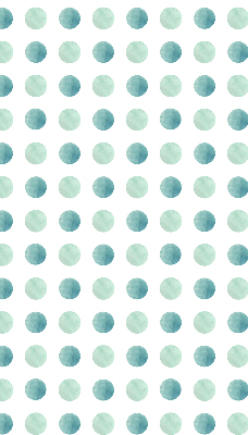 Modern roller blind Turquoise dots on a white background