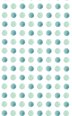 Modern roller blind Turquoise dots on a white background