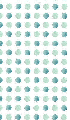 Modern roller blind Turquoise dots on a white background