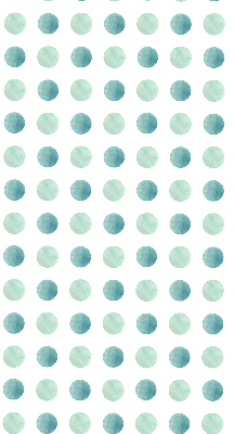 Modern roller blind Turquoise dots on a white background