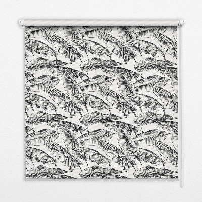 Fabric roller blind Fern leaves