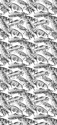 Fabric roller blind Fern leaves