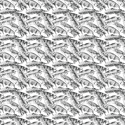 Fabric roller blind Fern leaves