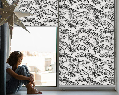 Fabric roller blind Fern leaves
