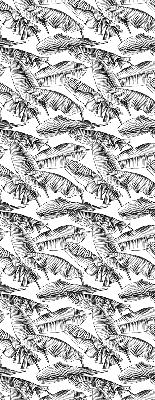 Fabric roller blind Fern leaves