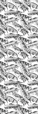 Fabric roller blind Fern leaves