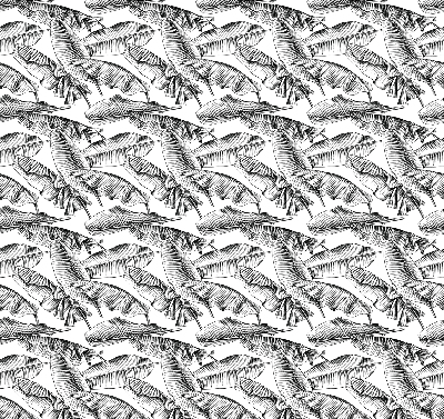 Fabric roller blind Fern leaves