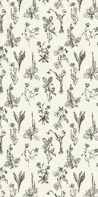 Modern roller blind Drawn flowers
