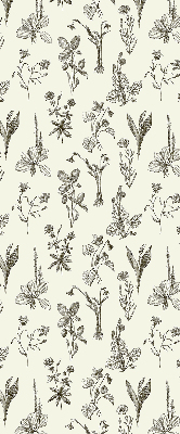 Modern roller blind Drawn flowers