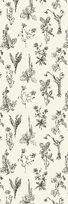 Modern roller blind Drawn flowers
