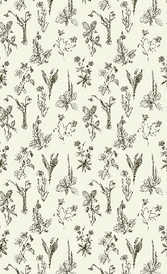 Modern roller blind Drawn flowers