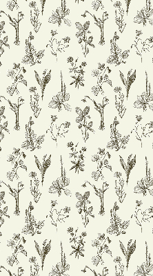 Modern roller blind Drawn flowers
