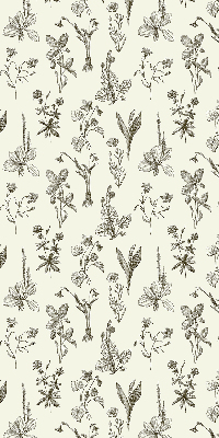 Modern roller blind Drawn flowers