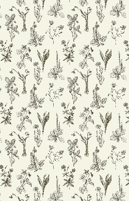 Modern roller blind Drawn flowers