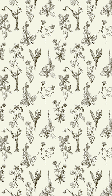 Modern roller blind Drawn flowers
