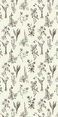 Modern roller blind Drawn flowers