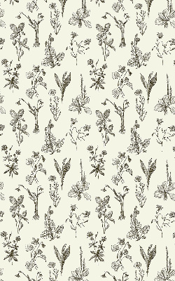 Modern roller blind Drawn flowers