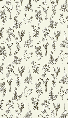 Modern roller blind Drawn flowers