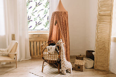 Roller blind for large window Lavender