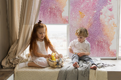 Fabric roller blind Artistic paint spill
