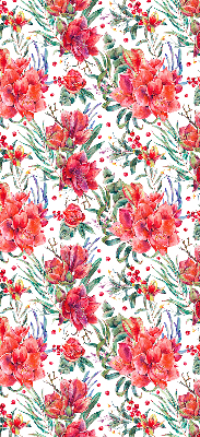 Modern roller blind Red flowers