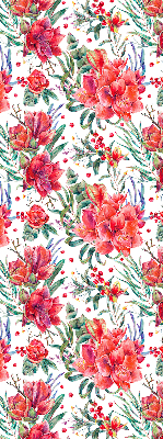 Modern roller blind Red flowers