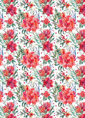 Modern roller blind Red flowers