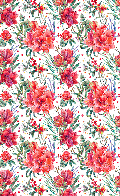Modern roller blind Red flowers