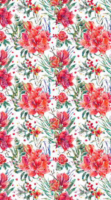 Modern roller blind Red flowers