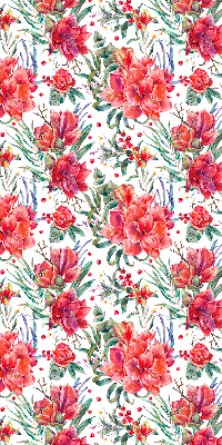 Modern roller blind Red flowers