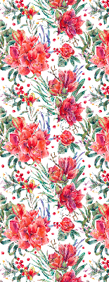 Modern roller blind Red flowers