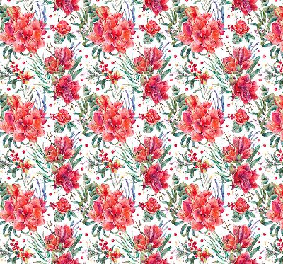 Modern roller blind Red flowers