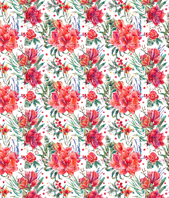 Modern roller blind Red flowers