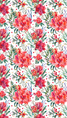 Modern roller blind Red flowers