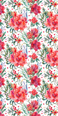 Modern roller blind Red flowers