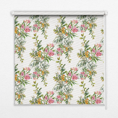 Roller blind for large window Flowers