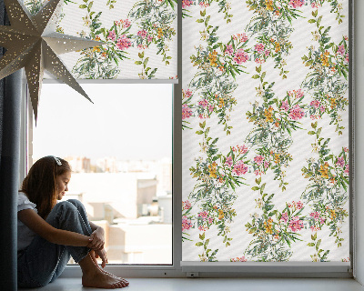 Roller blind for large window Flowers