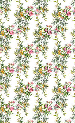 Roller blind for large window Flowers