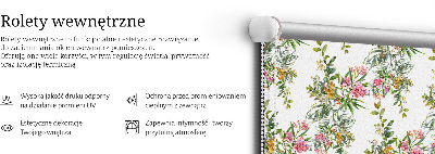 Roller blind for large window Flowers