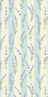 Fabric roller blind Purple flowers