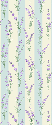 Fabric roller blind Purple flowers