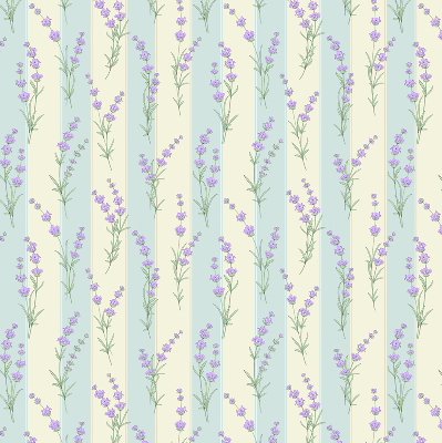Fabric roller blind Purple flowers
