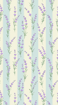 Fabric roller blind Purple flowers