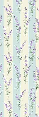 Fabric roller blind Purple flowers
