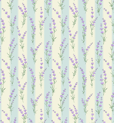 Fabric roller blind Purple flowers