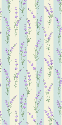 Fabric roller blind Purple flowers