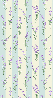 Fabric roller blind Purple flowers