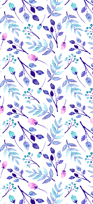 Modern roller blind Blue flowers