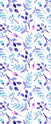 Modern roller blind Blue flowers